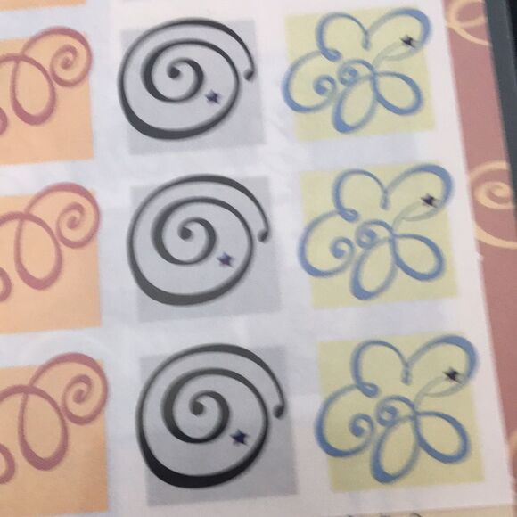 Creative Memories black blue tan stickers paper sheet - Picture 3 of 14